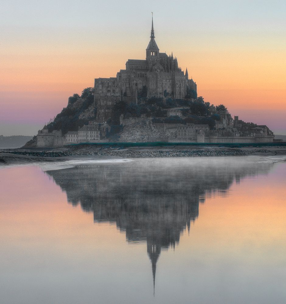 Mont Saint-Michel on the Normandy coast of France